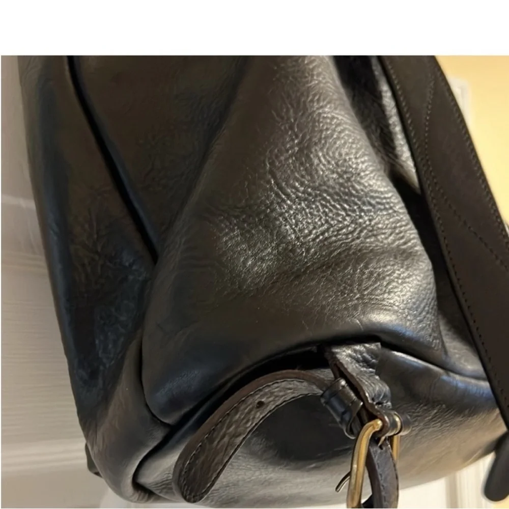 💚 Zona New York leather Black travel bag backpack🩷💚🩷